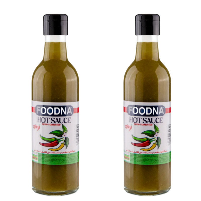سس فلفل تند سبز شیشه فودنا - 350 میلی لیتر بسته 2 عددی