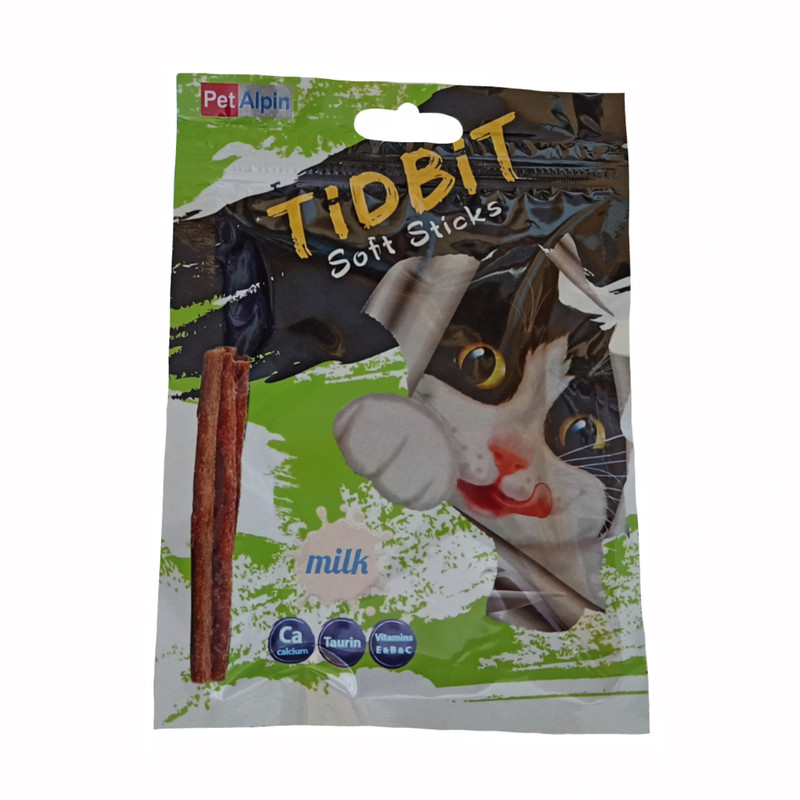 خرید و قیمت غذای تشویقی گربه تیدبیت مدل Milk وزن 60 گرم