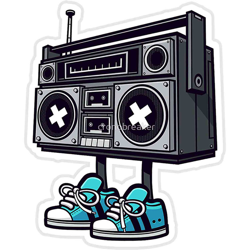 استیکر لپ تاپ طرح Boom Box! کدST241