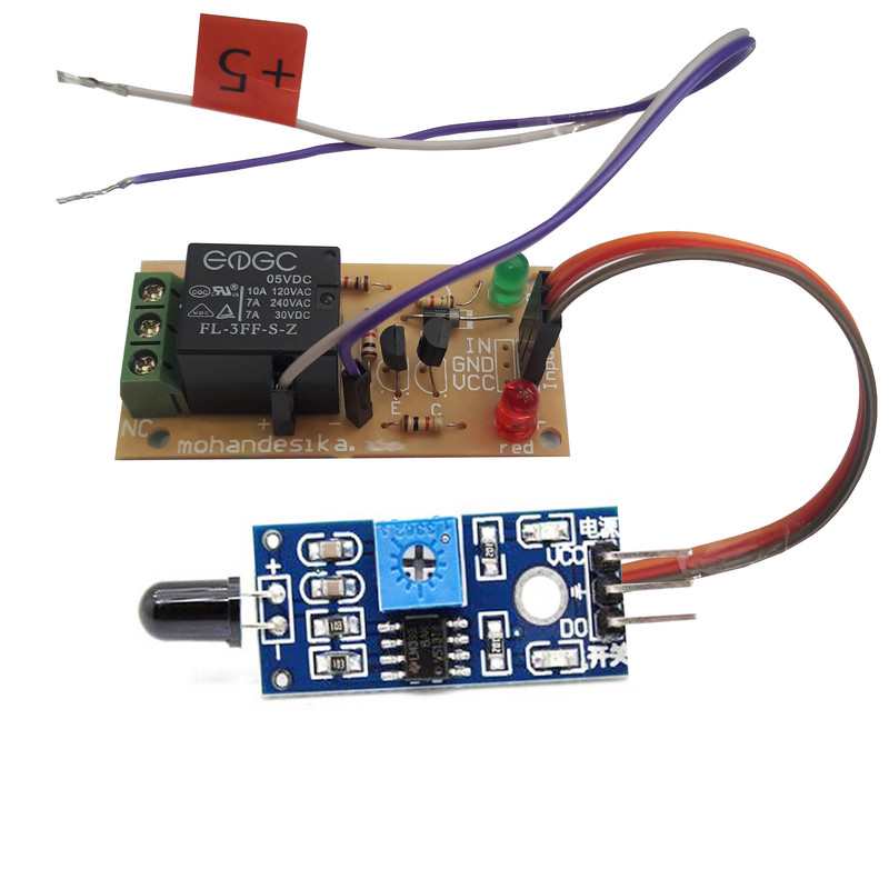 کیت آموزش الکترونیک مهندسیکا مدل تشخیص شعله و آتش مادون قرمز IR-flame