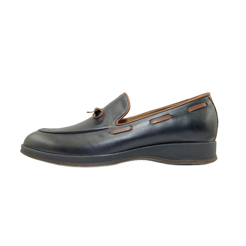 خرید و قیمت کفش کالج مردانه کرمانی مدل چرم دستدوز کد 488 رنگ مشکی