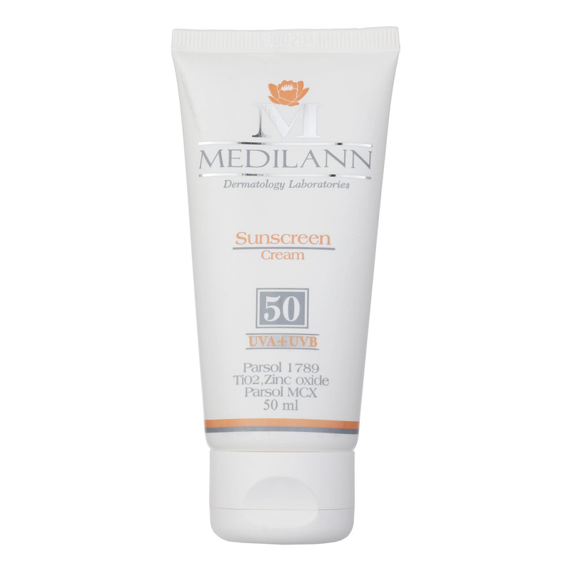 کرم ضد آفتاب رنگی مدیلن SPF 50 مدل Parsol MCX مناسب پوستهای خشک و معمولی حجم 50 میلیلیتر