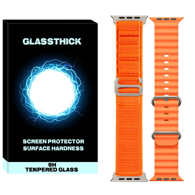 بند گلستیک مدل Ocean-Alpine مناسب برای اپل واچ Ultra 49 میلی متر مجموعه دو عددی