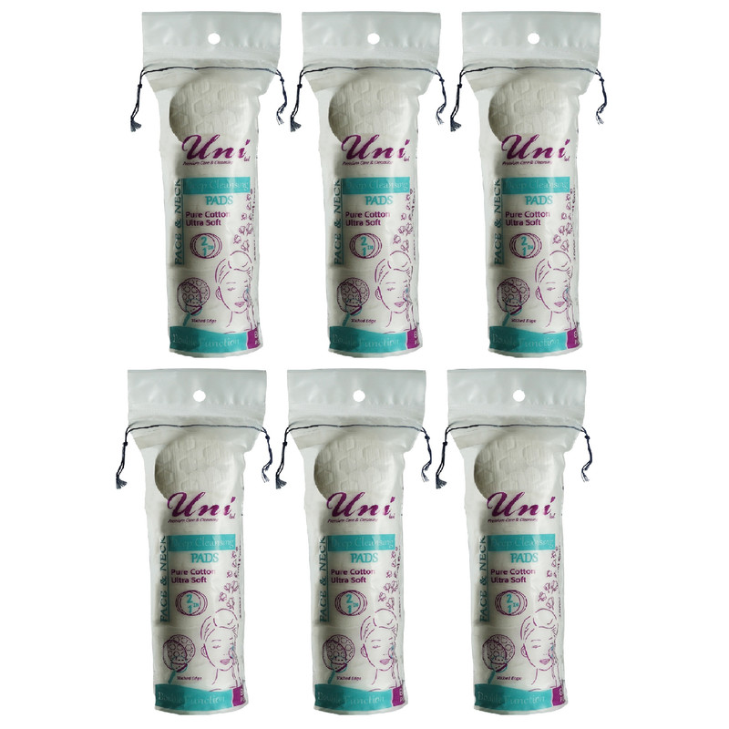 پد پاک کننده آرایش یونی لد مدل Ultra Soft شش بسته 80 عددی