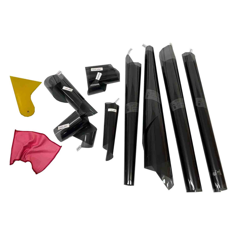 برچسب دودی خودرو دودیران مدل ضدخش دولایه روشن bk35 مناسب برای پراید 131 مجموعه 10 عددی