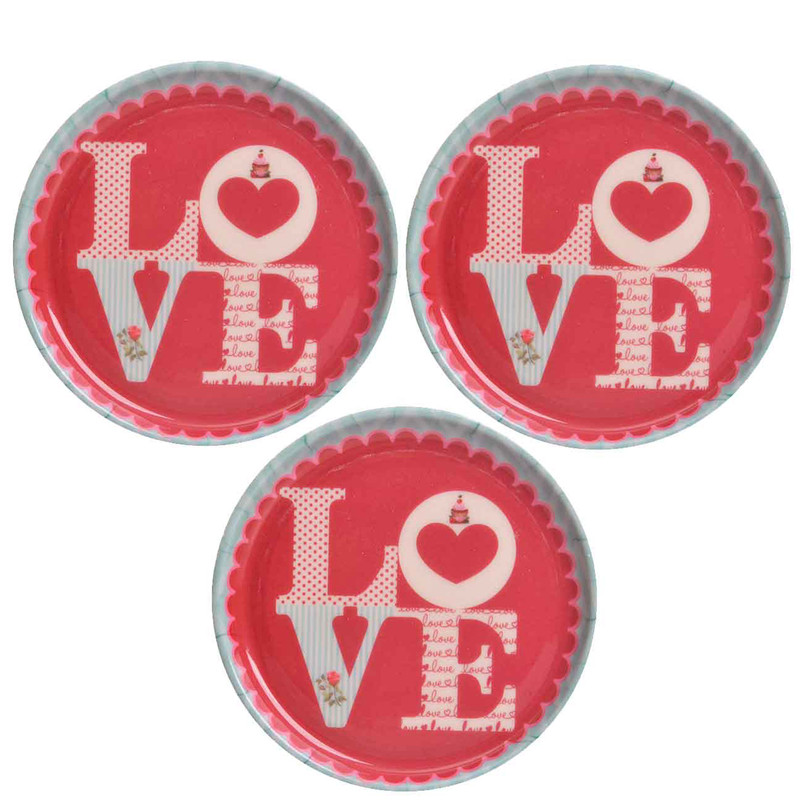 خرید و قیمت زیر لیوانی مهروز طرح لاو کد 7764 بسته 3 عددی