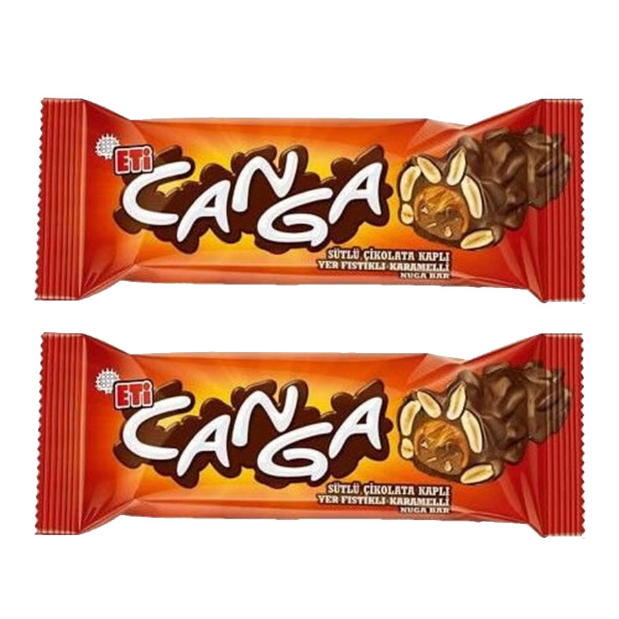 شکلات جانگا مغزدار با کرم بادام زمینی اتی - 45 گرم بسته 2 عددی