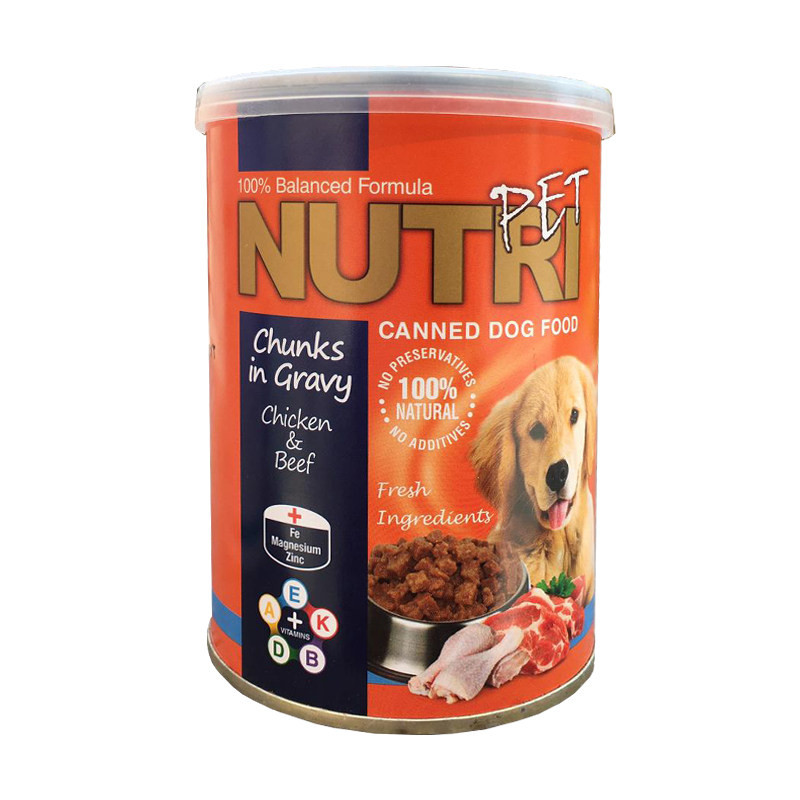 کنسرو سگ نوتری پت مدل Chunks & Pumpkin in Gravy وزن 425 گرم