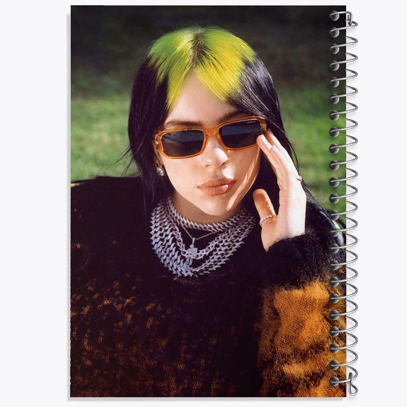 دفتر مشق 50 برگ خندالو مدل بیلی آیلیش Billie Eilish کد 19132