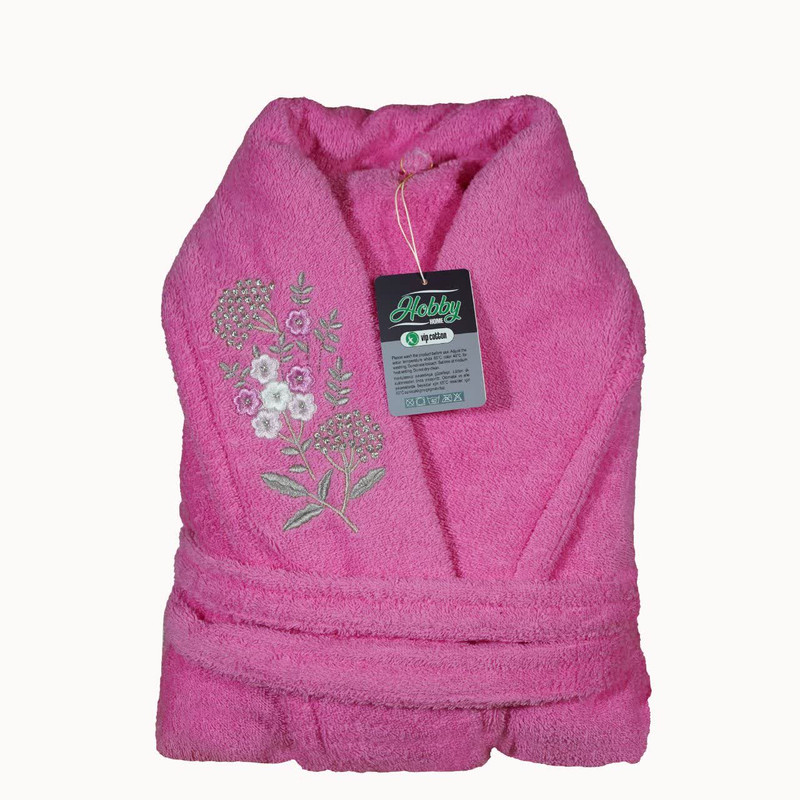 خرید و قیمت حوله پالتویی هوبی مدل یقه گلدوزی شده سایز 125