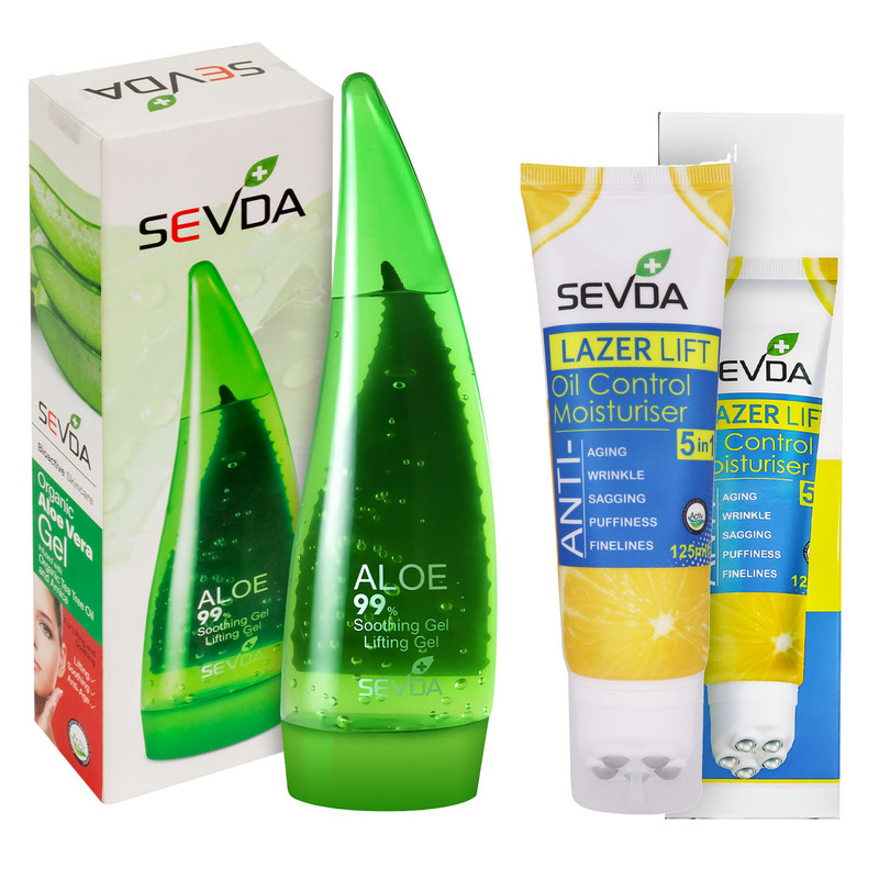 ژل سفت کننده سودا مدل لیفتینگ آلوئه ورا حجم 250 میلی لیتر به همراه ژل سفت کننده پوست سودا مدل لیزر لیفت حجم 125 میلی لیتر