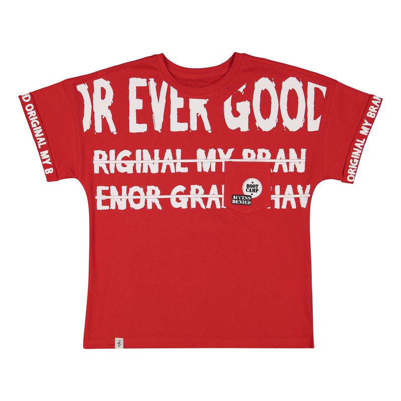 تی شرت آستین کوتاه پسرانه سون پون مدل B845 رنگ قرمز