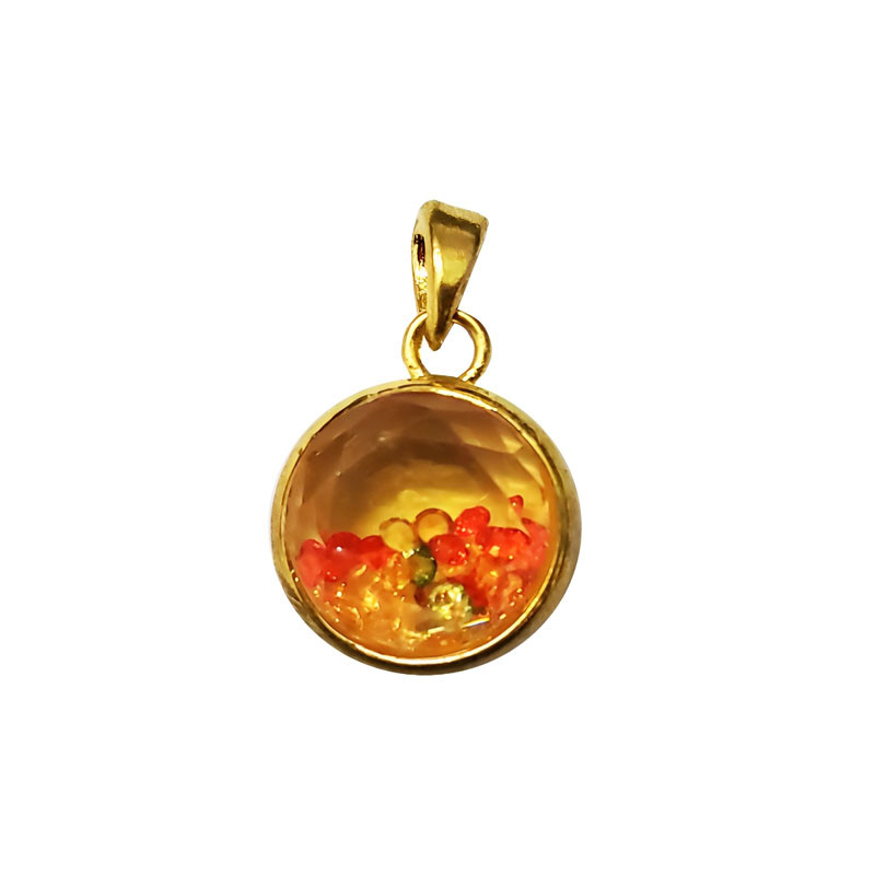 آویز گردنبند زنانه مدل ماه کریستال دار کد 230