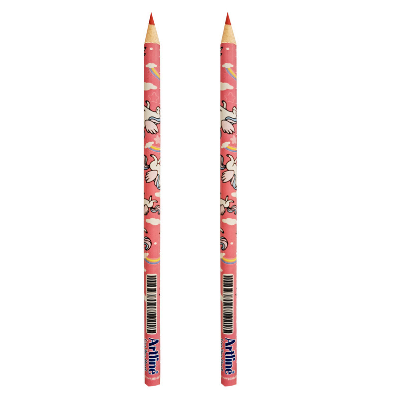 مداد قرمز آرت لاین مدل یونیکورن کد 50 بسته 2 عددی