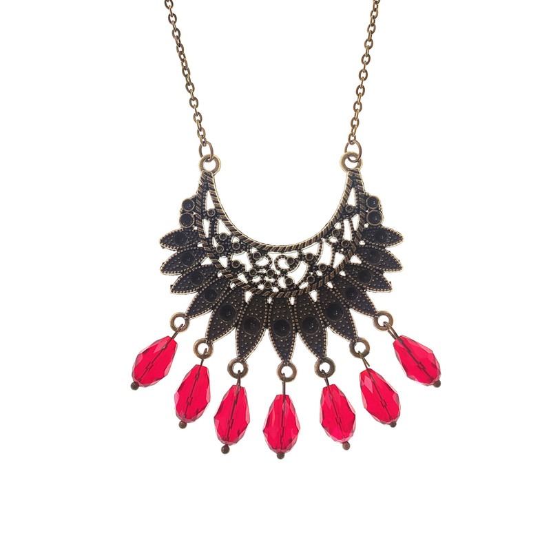 گردنبند زنانه مدل دانه انار کریستالی 02