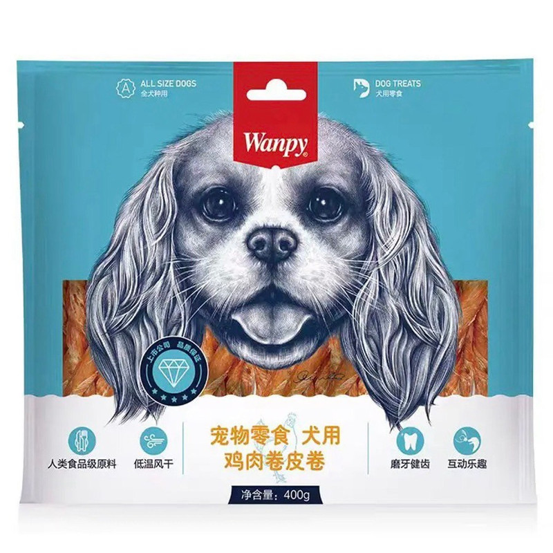 تشویقی سگ ونپی مدل مرغ ساندویچی 400 گرمی