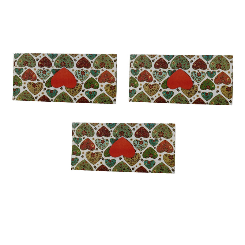 پاکت پول مدل گل قلبی کد 007 بسته 3 عددی