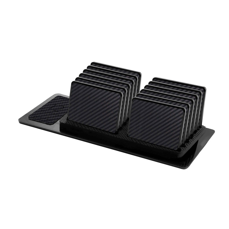 زیر لیوانی ماهوت مدل Carbon-Fiber بسته 12 عددی