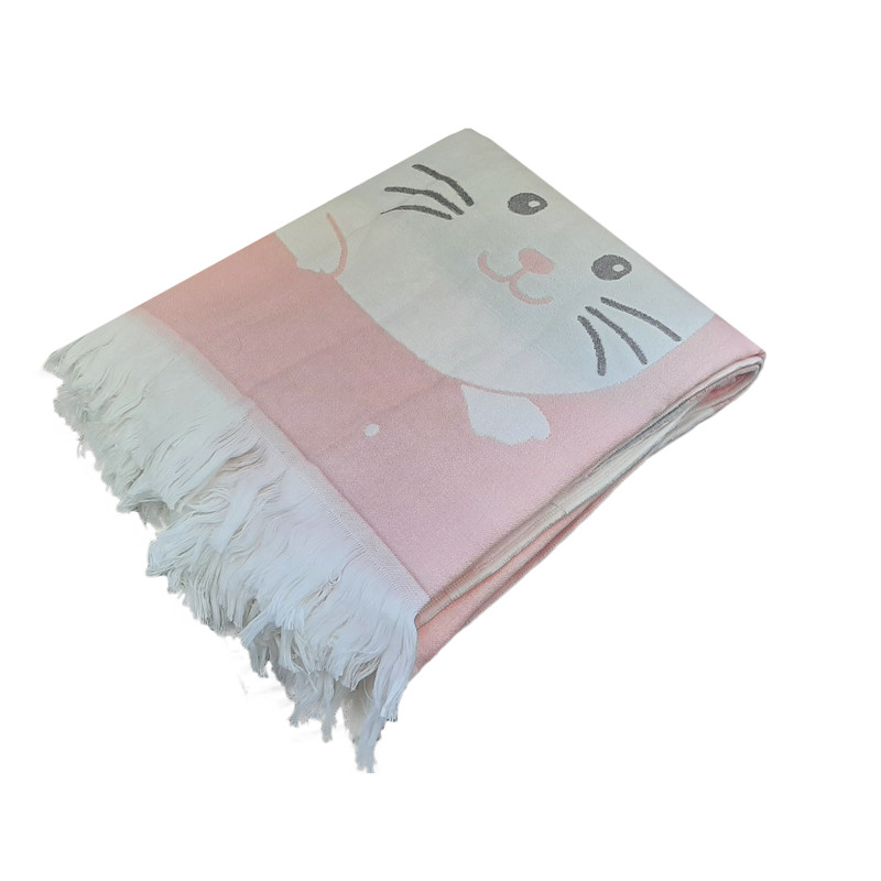 پتو طرح گربه مدل K10 سایز 110x100 سانتی متر