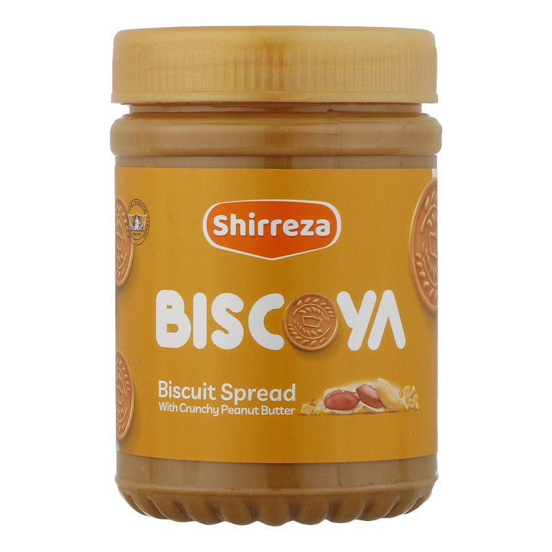 کرم بیسکویت کره بادام زمینی کرانچی شیررضا - 450 گرم