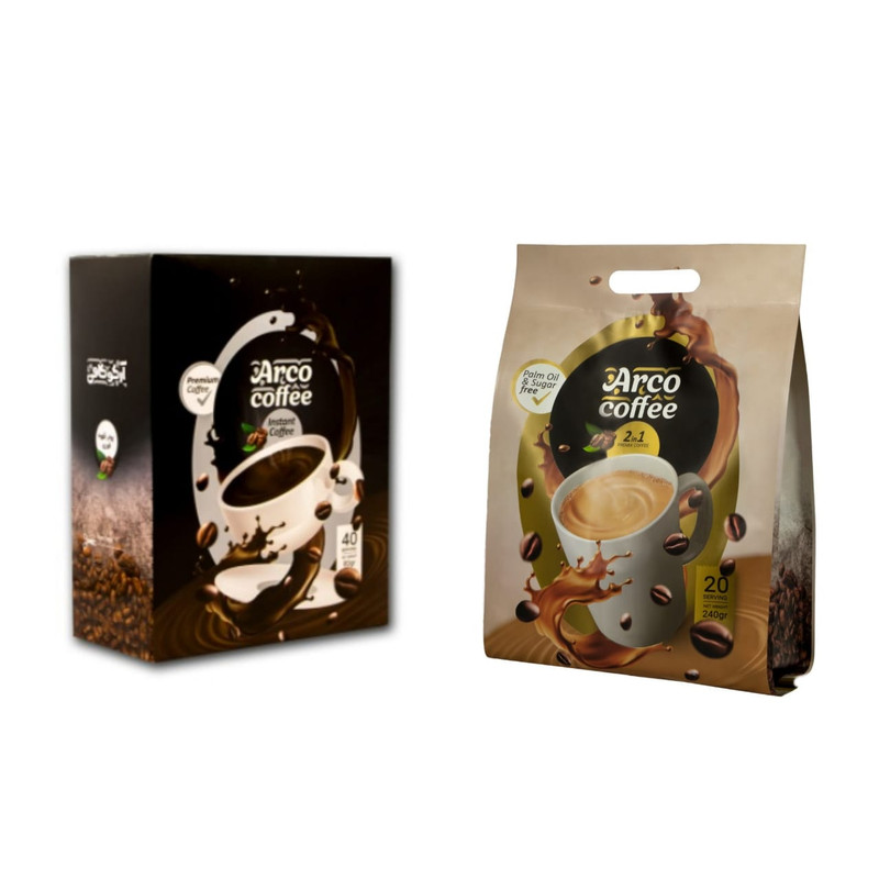 کافی میکس 1×2 و قهوه فوری آرکو کافی مجموعه 2 عددی