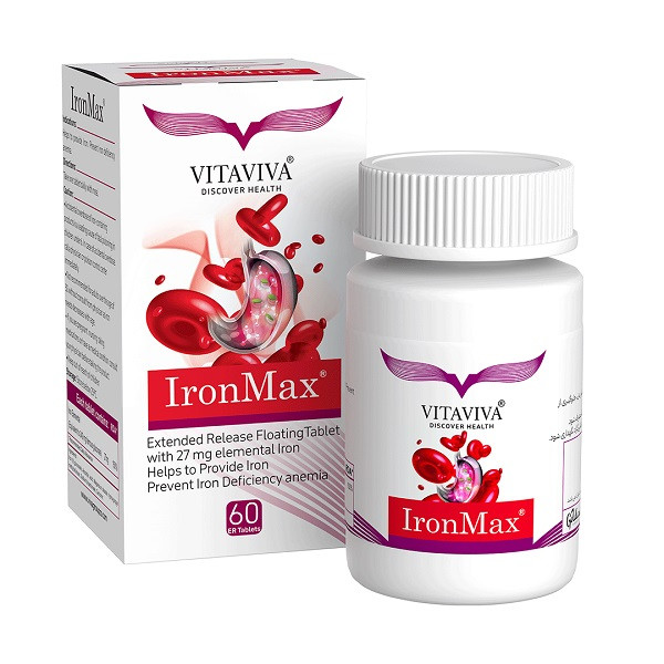 خرید و قیمت قرص آهن آیرون مکس ویتاویوا بسته 60 عددی