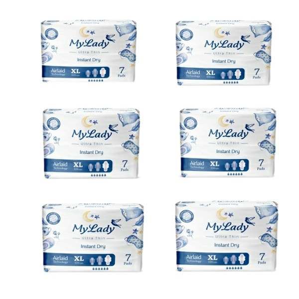 خرید و قیمت نوار بهداشتی مای لیدی مدل Instant سايز خيلی بزرگ مجموعه 6 عددی