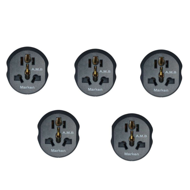 خرید و قیمت دوشاخه تبدیل سه به دو مارکن مدل ارتدار ۲۰ آمپر بسته ۵ عددی