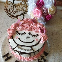 کیک تولد خامه ای دخترانه خانگی با طرح های انتخابی مشتری(ارسال به صورت پس کرایه و با پیک)