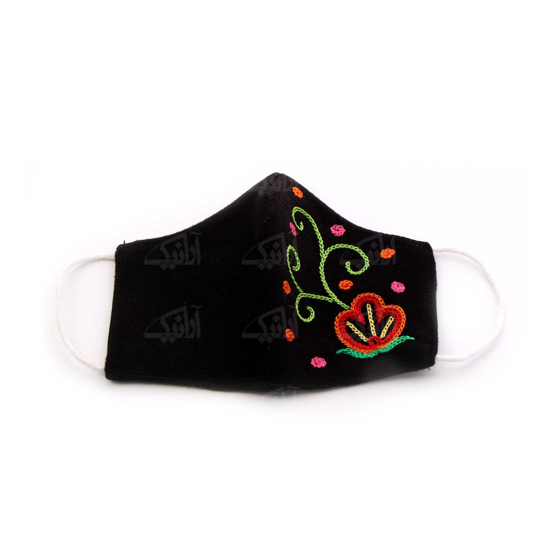 خرید و قیمت ماسک پارچه ای دست دوز آرانیک مدل رشتی لاله کد 2312800020