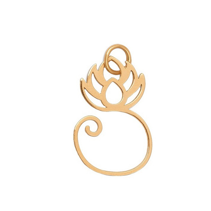 خرید و قیمت آویز گردنبند طلا 18 عیار زنانه مدل لوتوس