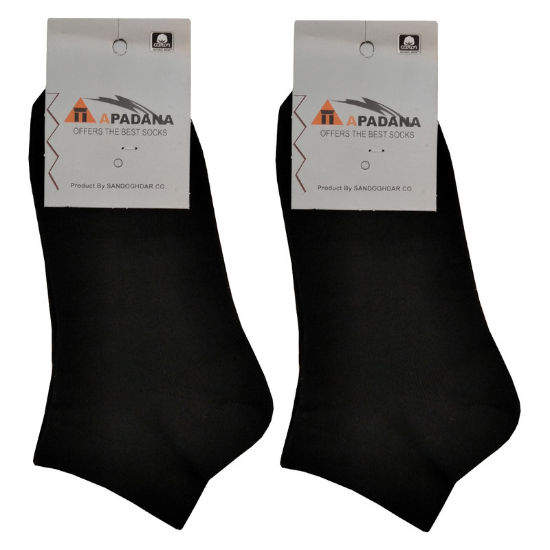 جوراب آپادانا کد bb1009 رنگ مشکی بسته 2 عددی