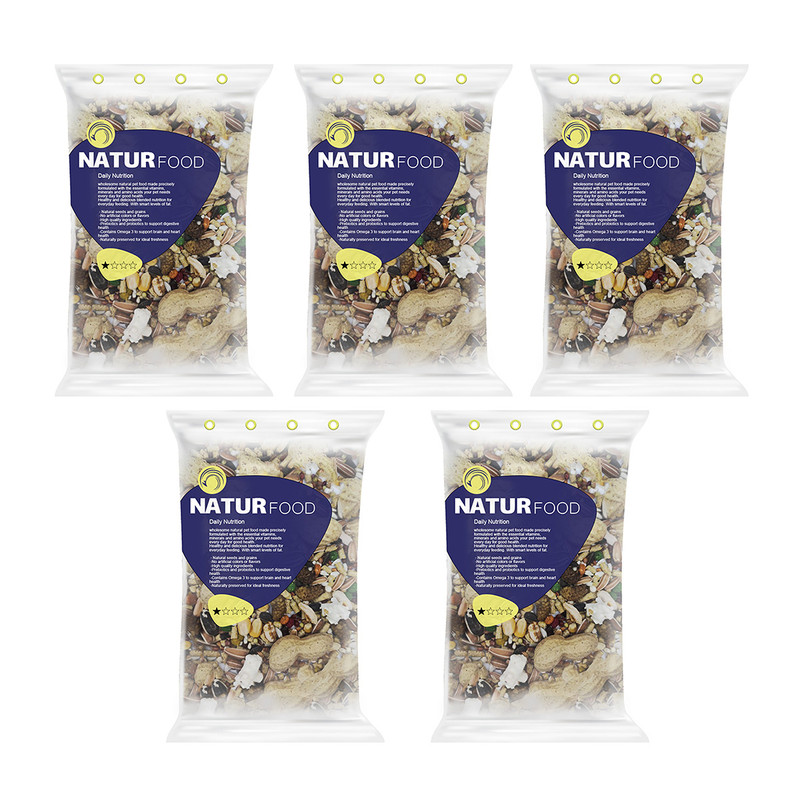 غذای طوطی سفید نیچرفود مدل 1 ستاره وزن 500 گرم بسته 5 عددی