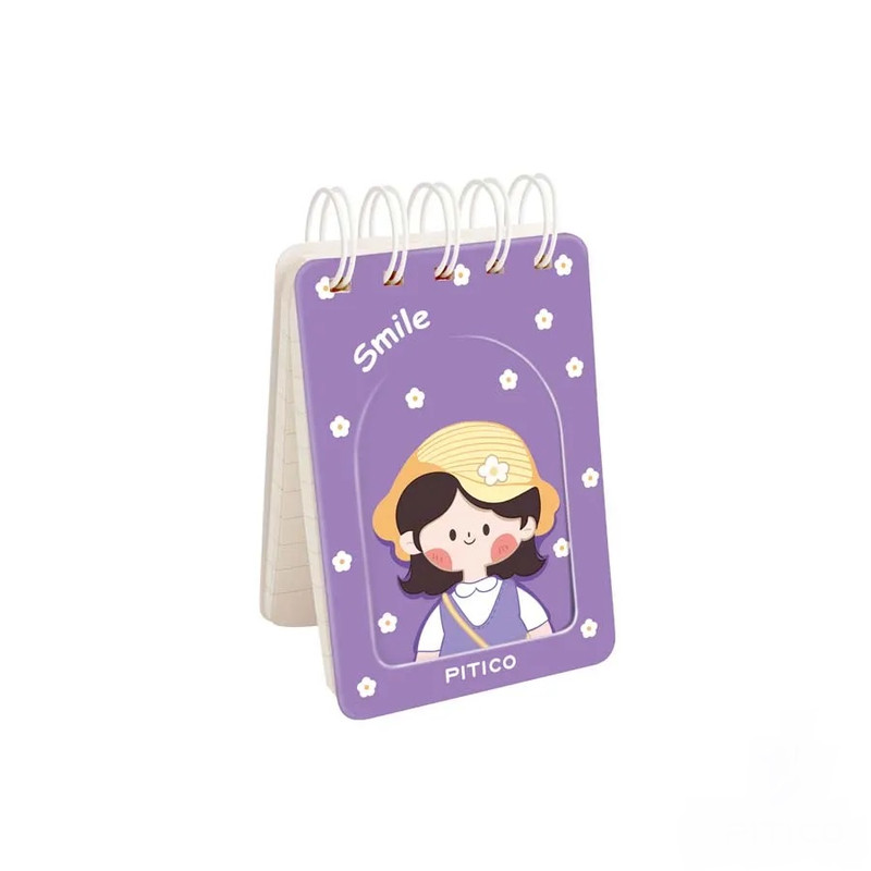 دفترچه یادداشت 80 برگ پیتیکو طرح دختر کد 02