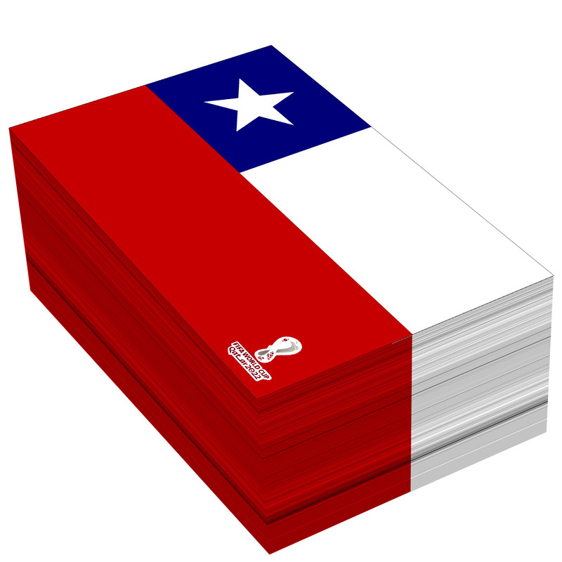 خرید و قیمت کاغذ یادداشت مستر راد مدل جام جهانی قطر طرح پرچم شیلی کد 1003