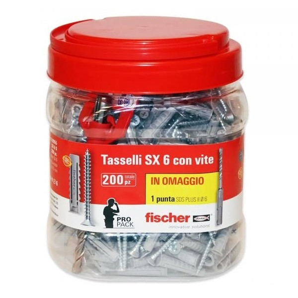 خرید و قیمت رول پلاک و پیچ فیشر مدل SX6-518955 بسته 400 عددی