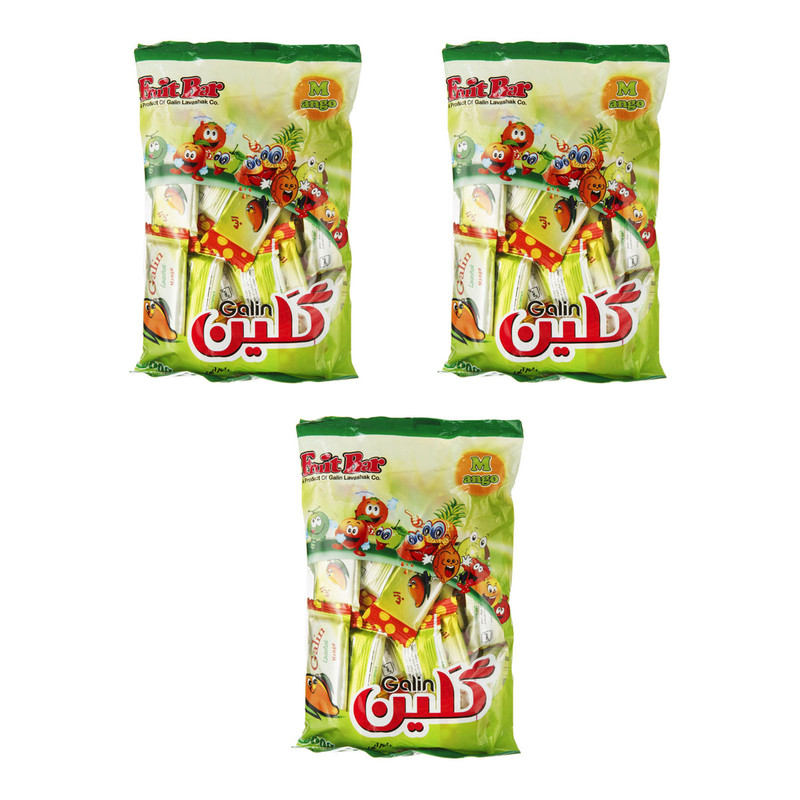 لواشک پذیرایی گلین با طعم انبه و سیب - 300 گرم بسته 3 عددی