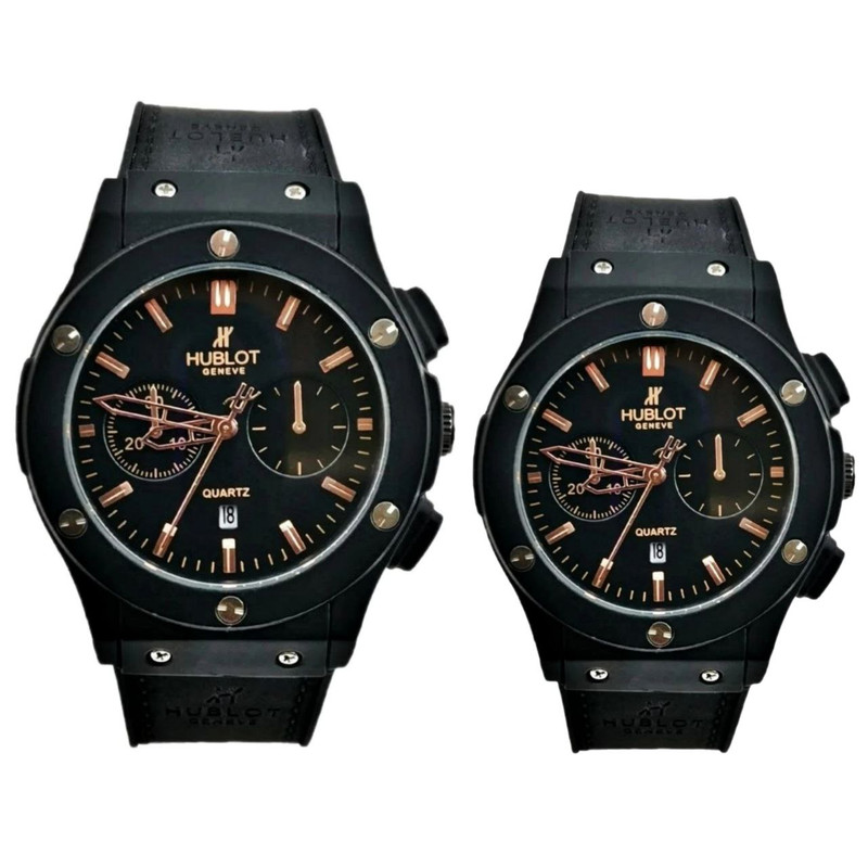 ست ساعت مچی عقربه ای زنانه و مردانه مدل تک موتور ساده