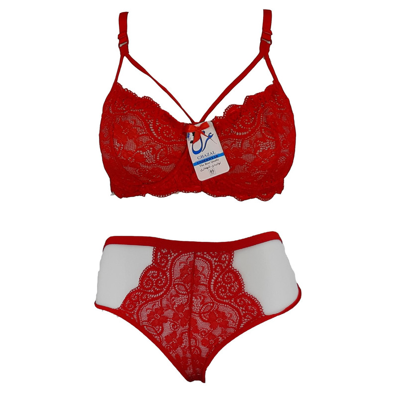 خرید و قیمت ست شورت و سوتین زنانه غزل مدل دانتل هارنسی کد 195