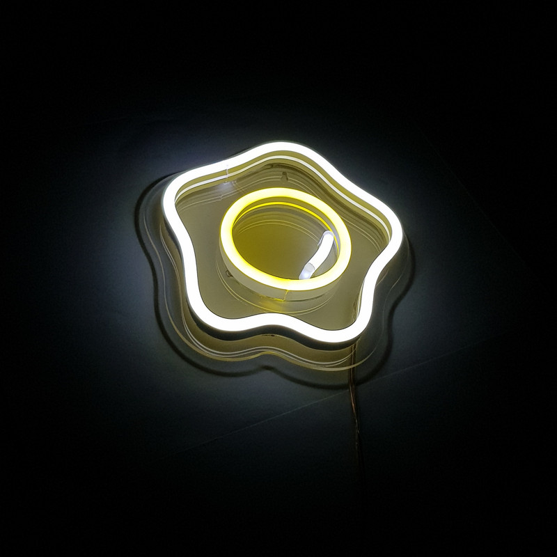 چراغ تزیینی مدل تابلو نئون طرح تخم مرغ