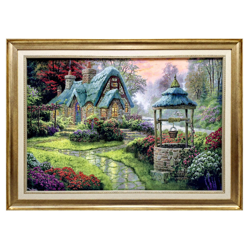 تابلو فرش ماشینی مدل چاه آب کد ۴۰۰۱