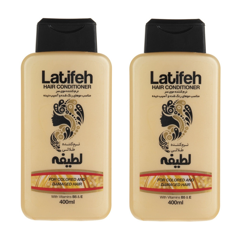 خرید و قیمت نرم کننده مو لطیفه مدل GOLD حجم 400 میلی لیتر مجموعه 2 عددی