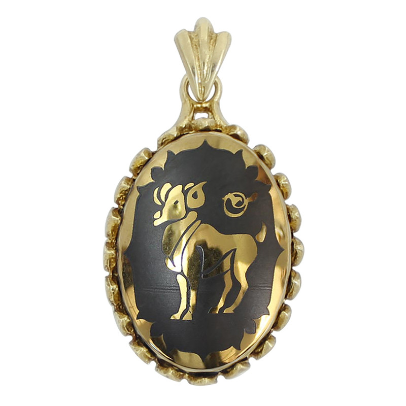 خرید و قیمت آویز گردنبند زنانه مدل حدید فروردین ماه کد 0967