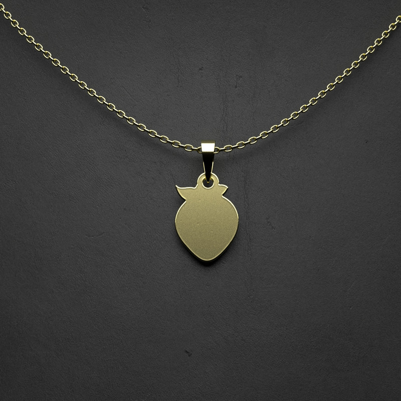 گردنبند طلا 18 عیار زنانه مدوپد مدل توت فرنگی کد R2-1-1031