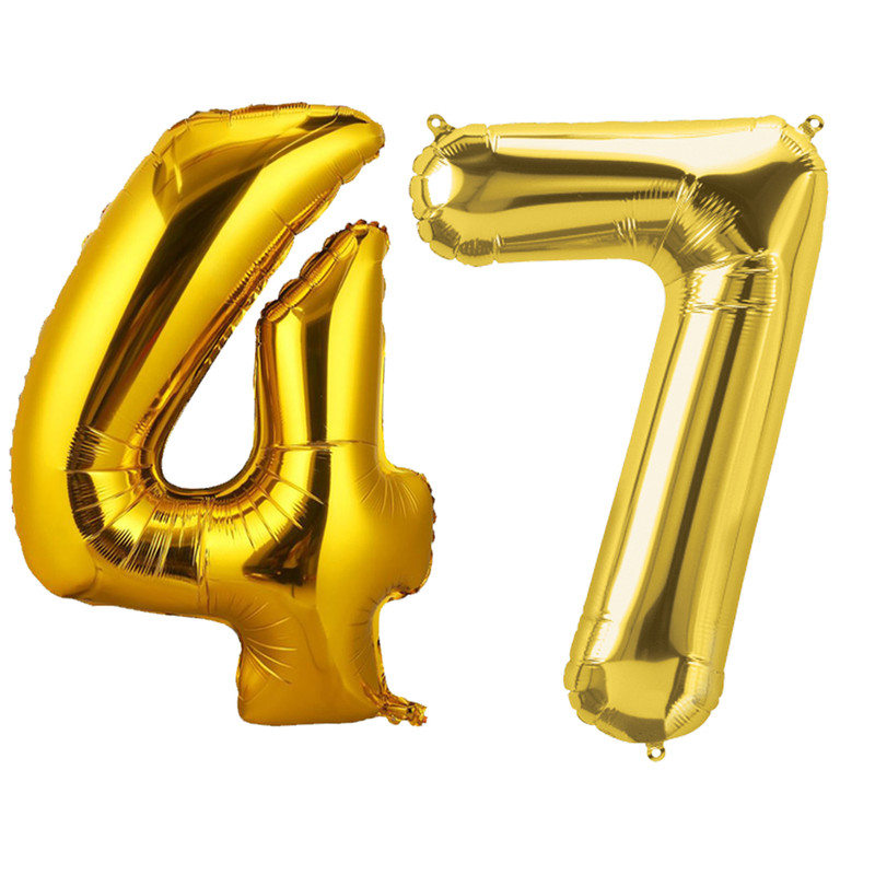 بادکنک فویلی مسترتم طرح عدد 47 پلاس مجموعه 2 عددی