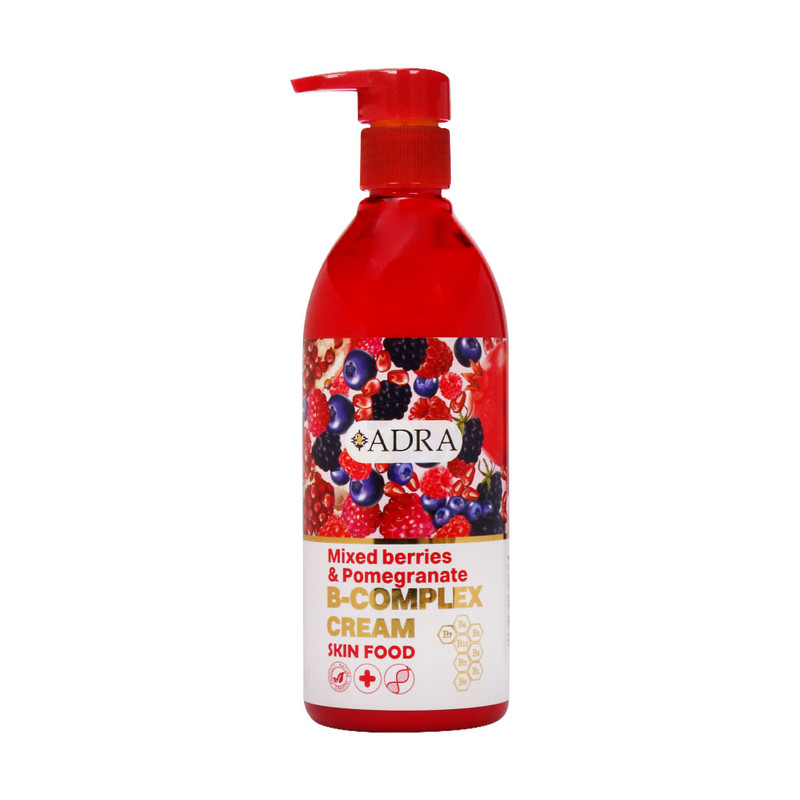 کرم مرطوب کننده آدرا مدل BComplex Berries And Pomegranate حجم 350 میلی لیتر
