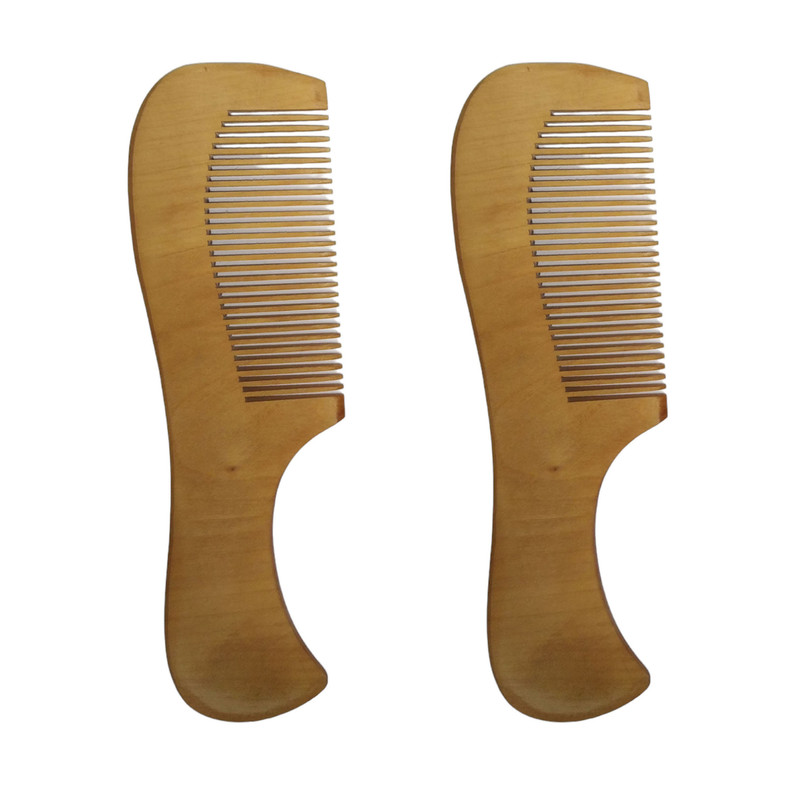 خرید و قیمت شانه مو مدل چوبی دندانه ریز کد SH_2_class__B مجموعه 2 عددی