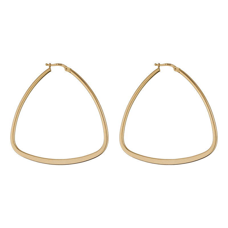 خرید و قیمت گوشواره طلا 18 عیار زنانه گنجینه هنر خوش نشین مدل پیرامید کد GS75