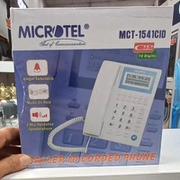 تلفن رومیزی میکروتل مدل MCT -1541CID رنگ سفید با سیستم کلر ایدی