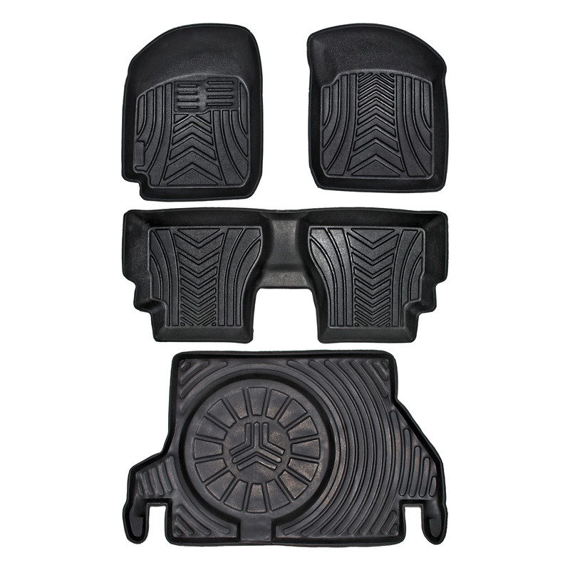 خرید و قیمت کفپوش سه بعدی خودرو پانیذ مدل پشت نمدی TAT1N مناسب برای پراید صبا به همراه کفپوش صندوق